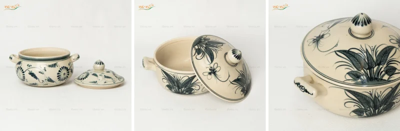 Một số sản phẩm thuộc bộ sưu tập bát đĩa men rạn