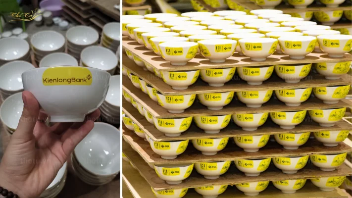 In logo thương hiệu lên bát đĩa hỗ trợ truyền thông tinh tế