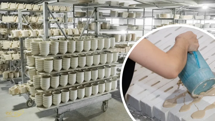 Giai đoạn tạo hình trong quy trình sản xuất gốm Bát Tràng