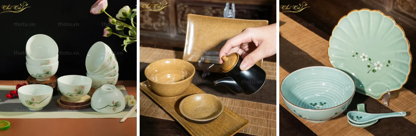 Bát đĩa Thổ Tú