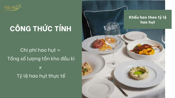 Tính khấu hao theo tỷ lệ hao hụt của bát đĩa