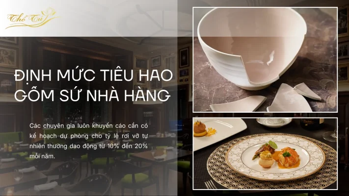 Chú ý định mức tiêu hao gốm sứ nhà hàng