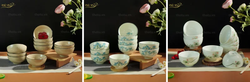 Một vài mẫu bát đĩa Bát Tràng chất lượng cao tại Thổ Tú