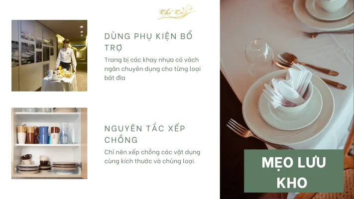 Mẹo lưu kho bát đĩa nhà hàng hàng