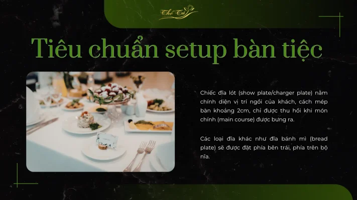Tiêu chuẩn setup bàn tiệc khách sạn