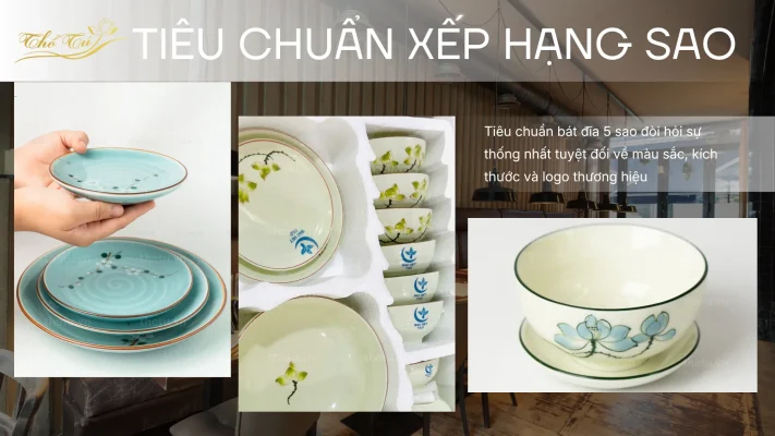 Tiêu chuẩn bát đĩa cho khách sạn 5 sao 