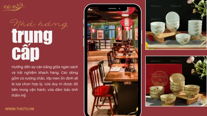 Lựa chọn bát đĩa gốm sứ cho nhà hàng trung cấp