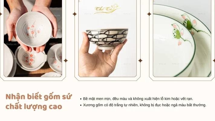 Nhận biết gốm sứ chuẩn bằng mắt thường