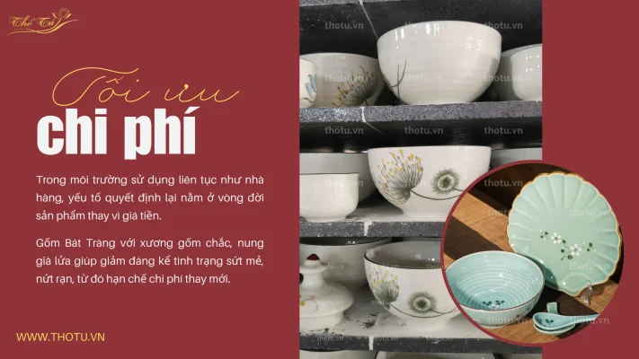 Tối ưu chi phí dài hạn với bát đĩa gốm sứ cao cấp