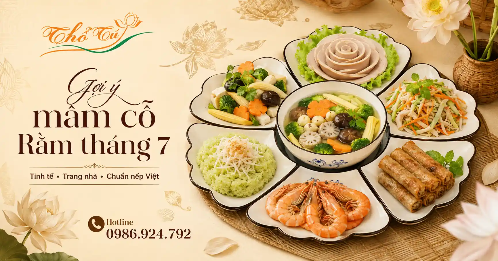 mâm cũng rằm tháng 7 đẹp, đúng nhất