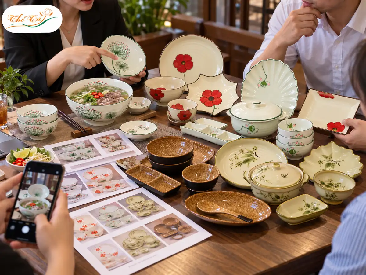 tư vấn chọn mẫu bát đĩa màu men 